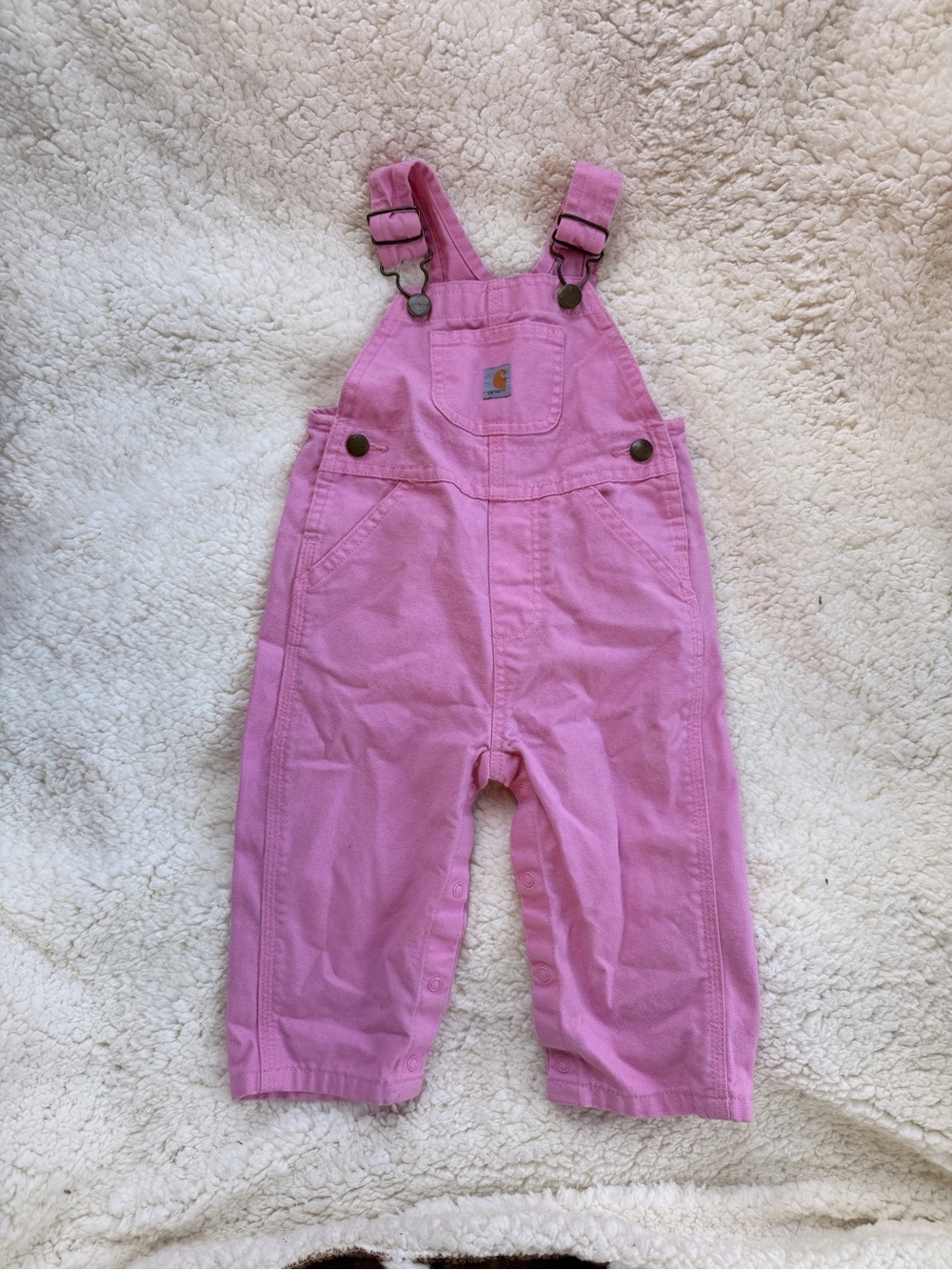 Carhartt Toddler Pink Cotton Overalls